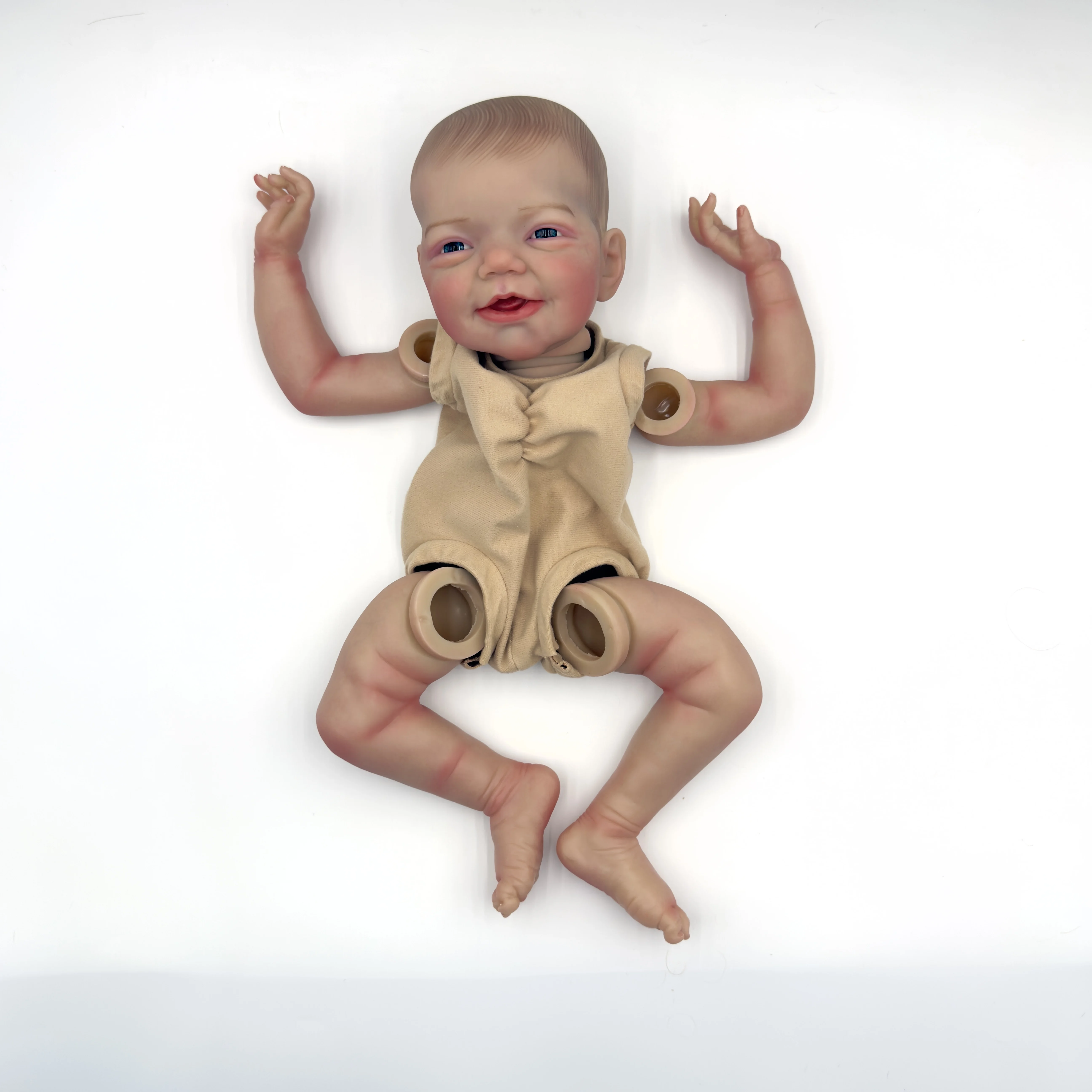 NPK 19''수제 미완성 부품 다시 태어난 인형 키트 찰리 많은 세부 사항이있는 매우 실물 같은 정맥 Collectible Art Dolls