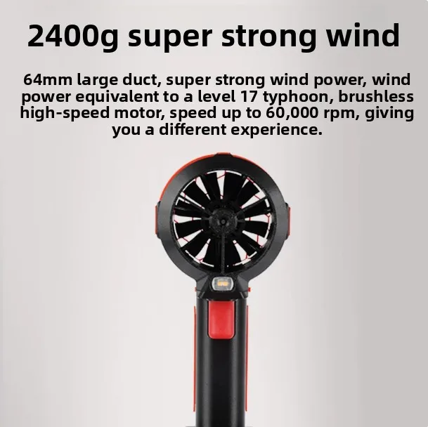 64 Bypass Violent Fan Turbine Handheld Brushless Motor Car Wash, Water Blowing, Dust Removal, and Snow Removal