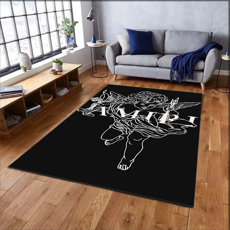 Brand A-Amiri Logo Living Room Bedroom Beautiful Carpet Non-slip Carpet Photography Props Birthday Gift Room Carpet Picnic Rug