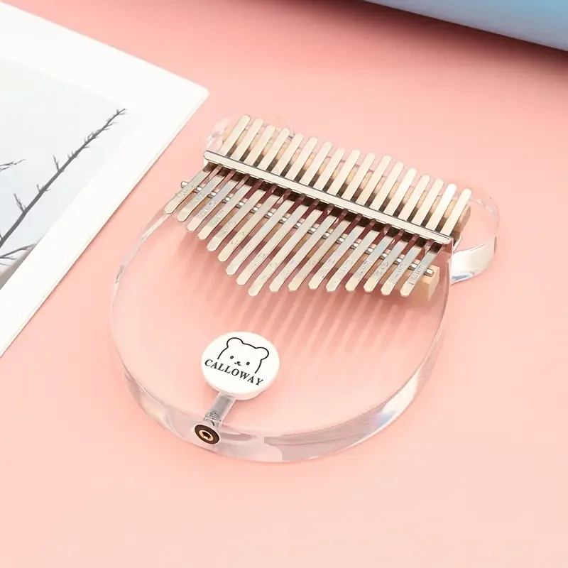 

Calloway 17 Tone Kalimba Thumb Piano, Crystal Clear Bear Electric Box Kalimba, Black Bear Electroacoustic Finger Piano, Musical