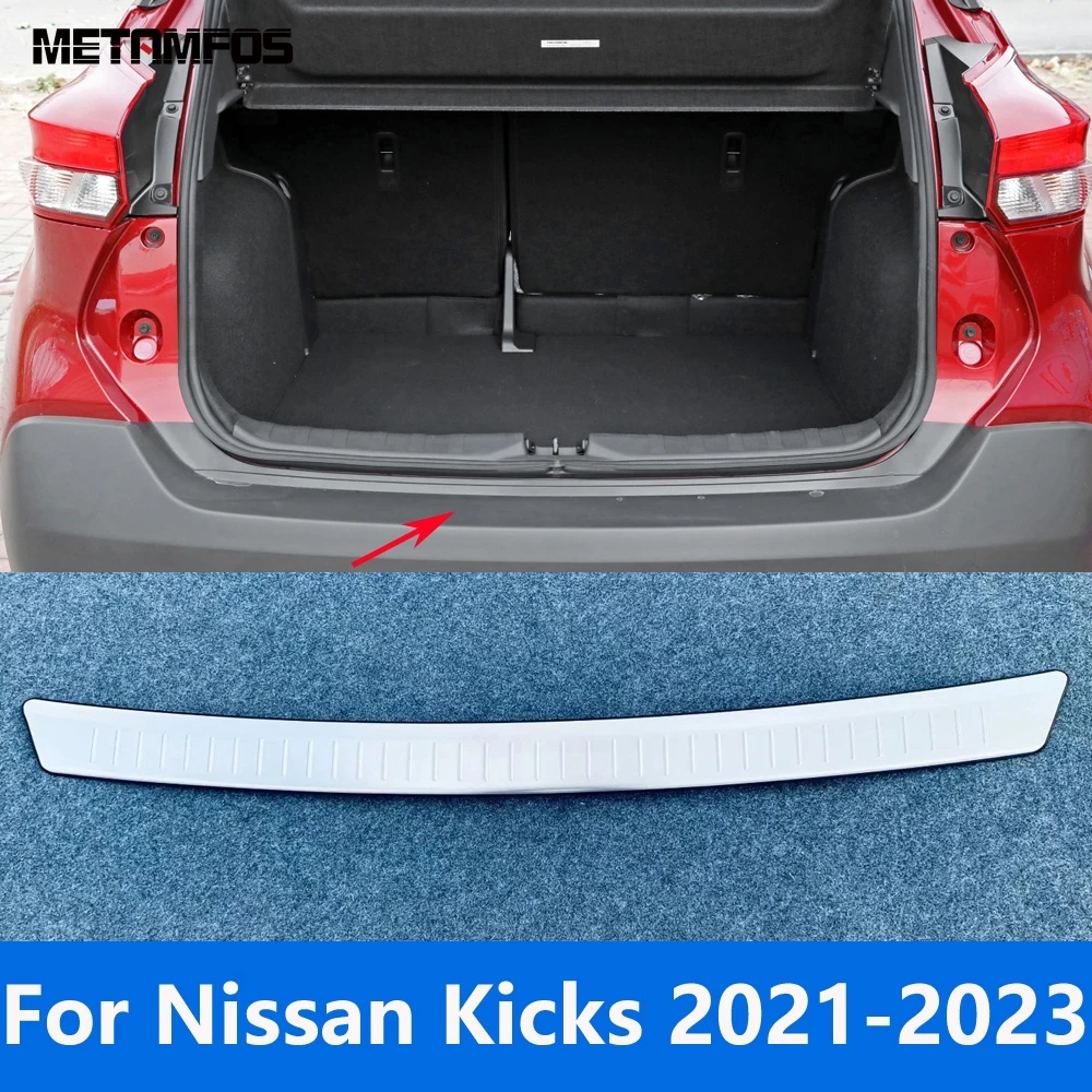 

For Nissan Kicks 2021 2022 2023 Exterior Rear Trunk Bumper Foot Plate Tail Door Sill Scuff Guard Sticker Accessories Car Styling