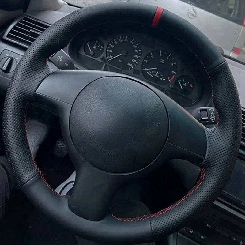 Customized Car Steering Wheel Cover Original Steering Wheel Braid For BMW M Sport E46 330i 330Ci E39 540i 525i 530i M3 E46