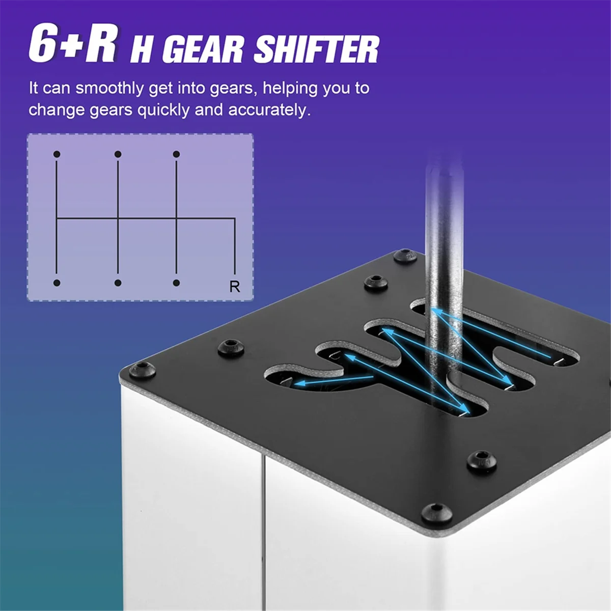 TCP-o6+R USB Simulator Shifter for ATS ETS Dust WRC Sim Racing Games H Gear Shifter for Logitech G29 G27 G25 G920
