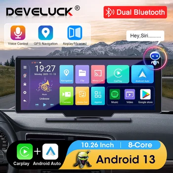 Develuck 8 Core 10.26" Car DVR Android 13 Wireless CarPlay Auto Dash Camera Dashcam GPS Navigation Monitor Multimedia FM 5G WIFI Develuck 8 Core 10.26" Car DVR Android 13 Wireless CarPlay Auto Dash Camera Dashcam GPS Navigation Monitor Multimedia FM 5G WIFI
