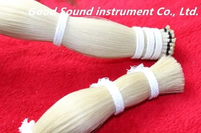 250g AAAA Violin Viola Cello double bass Mongolia Natural White Bow Hair Horsetail 80-85cm