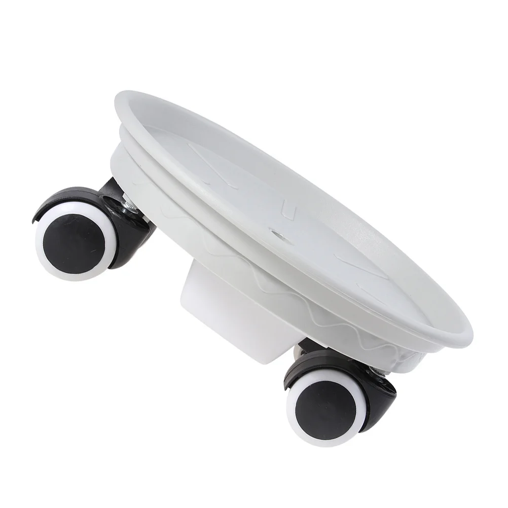 

Round Nordic Plant Stand Plastic Base with Drainage Water Tray Ventilation and Movable Wheels for Indoor Plants