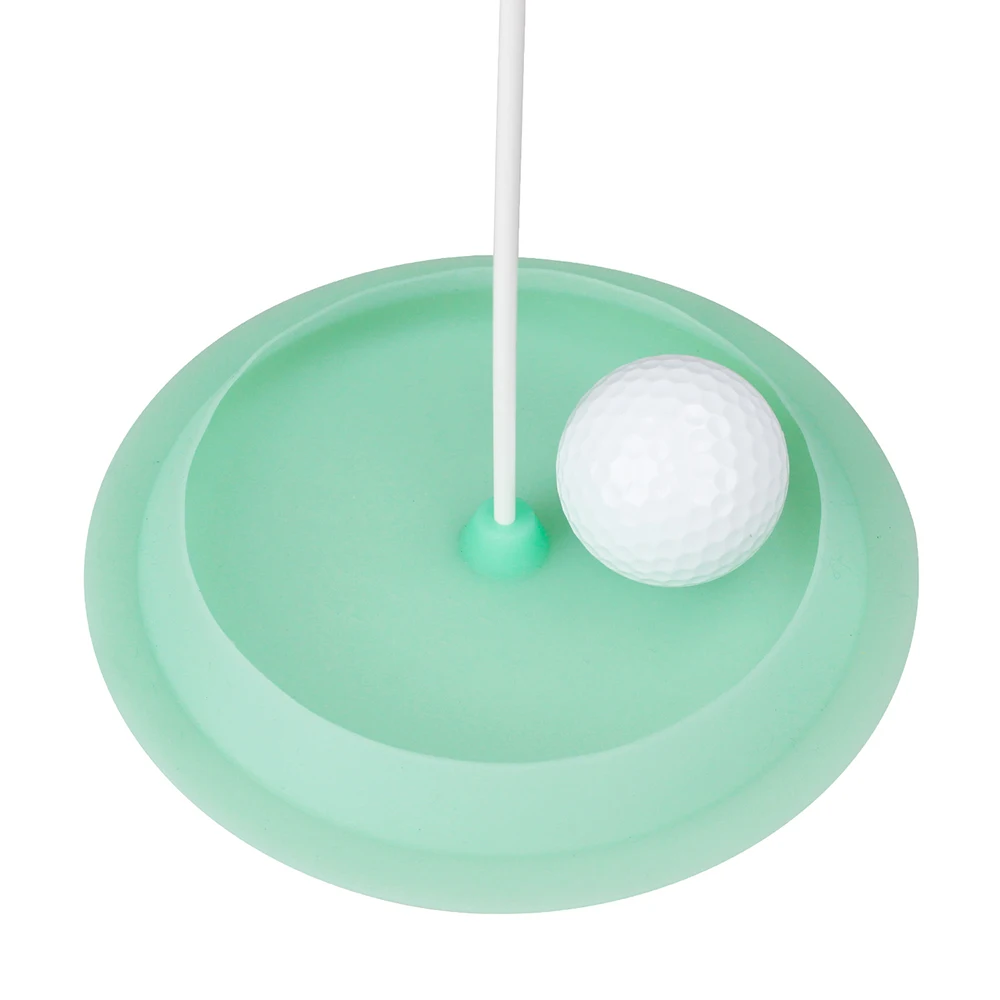 Golf Practice Hole Putting Cup All Direction Soft Rubber with White Target Flag Golf Hole Cup Blue Green and red Training Aids