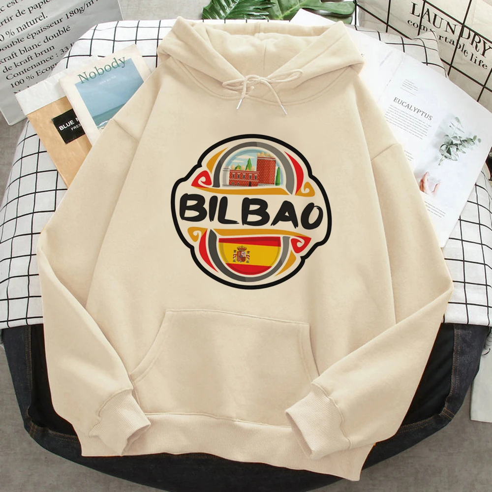 Bilbao Spain hoodies women Korean style gothic long sleeve top 2023 sweatshirts women long sleeve top sweater