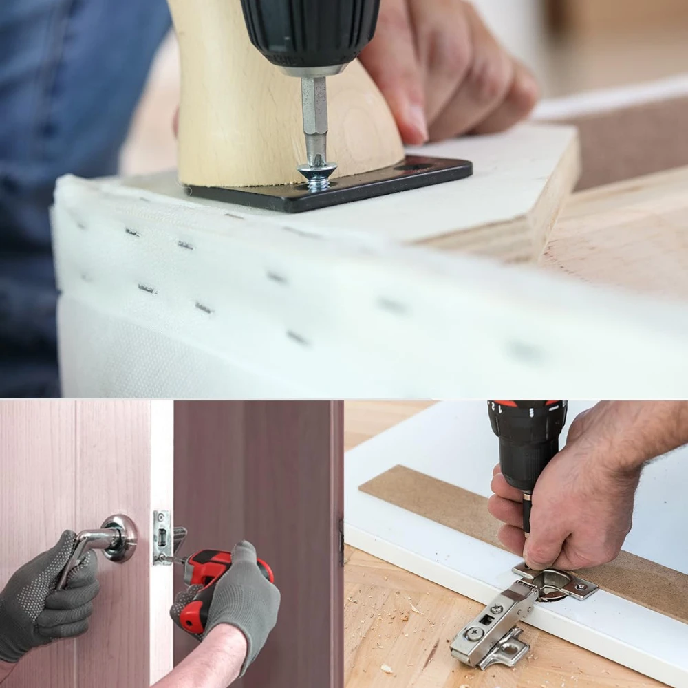 400 Uds tornillos de cabeza avellanada cruzada galvanizada juego de tornillos autorroscantes Kit de combinación de tornillos de madera de cabeza plana de acero al carbono