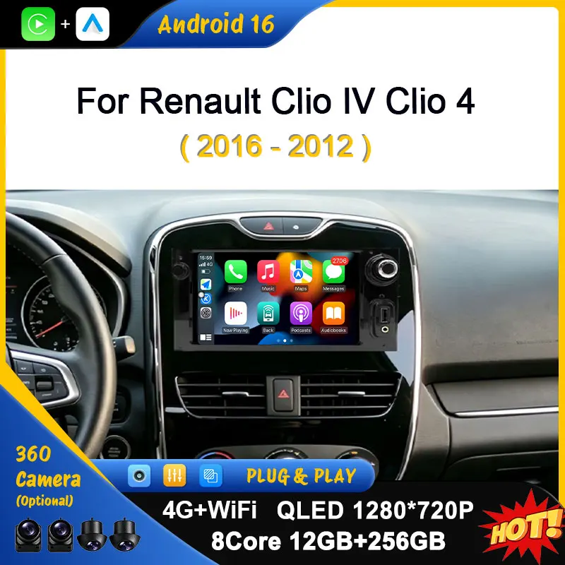 7 inch For Renault Clio IV Clio 4 2012-2016 Car Radio GPS Navigation Bluetooth Autoradio WiFi Touch Screen Head Unit Accessories