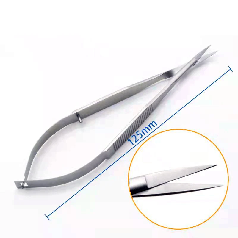 Microscopic Instruments 12.5 cm Micro Scissors Inner Barrier Cut Quality Titanium Alloy Scissors Hand Surgery Membranous Envelo