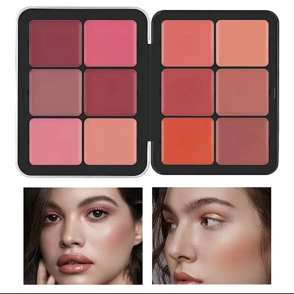 12/16 Colors Kara Secret Blusher Palette Brighten Skin Tone Multi Color Rouge Plate Concealer Cream Long Term Full Coverage