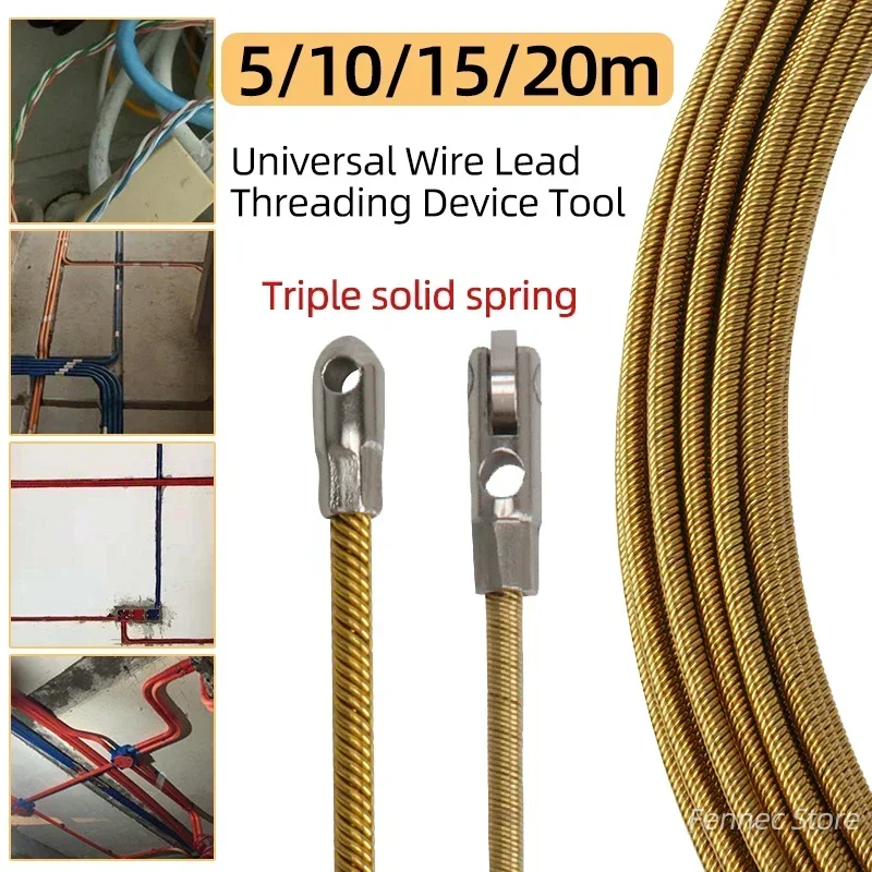 

Universal Wire Lead Threading Device Tool Fish Tape Cable Puller Electrical Cable Running Puller Electrician Threading Device