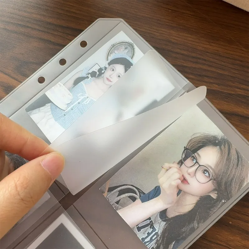 A5 Binder Notebook Cover 6in1 with Transparent PVC Zipper Loose-leaf Bags Cards Photos Documents Storage School Office Supplies