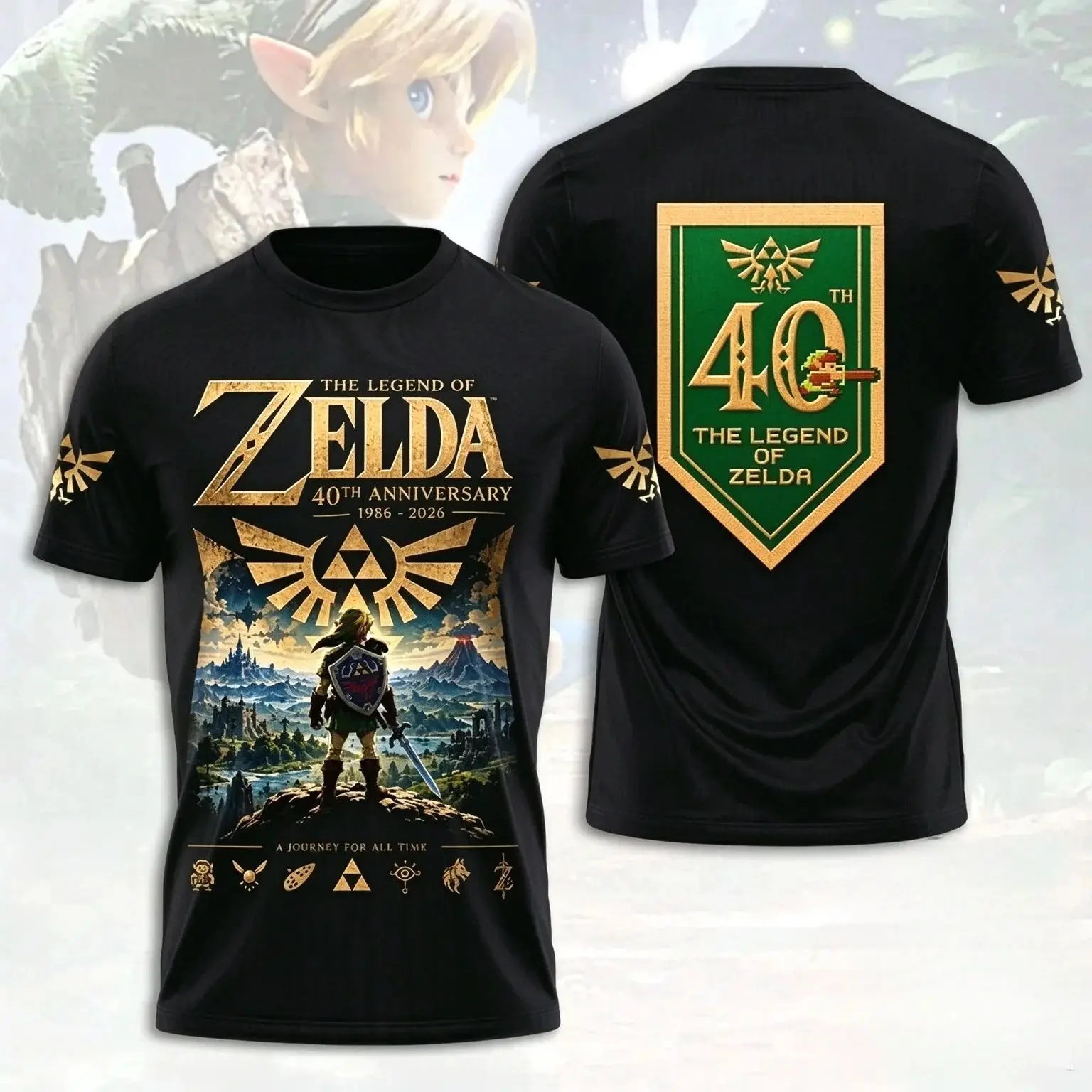 Zelda 40th Anniversary T Shirt 2026 The Legend of Zelda Game Fans Cosplay Quick-dry Breathable Outdoor Sports Men Women Jersey