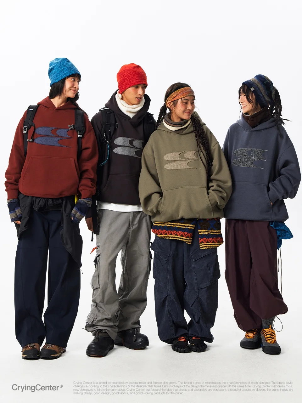 

Худи с вышитым логотипом Crnenter Classic, длинный рукав, удобная повседневная уличная одежда для подростков и...