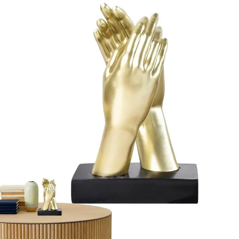 

Hand Model Resin Hand Gesture Statue Resin Modern Meaningful Handcrafted Palm Model For Bookshelf Bedroom Living Room Workplace