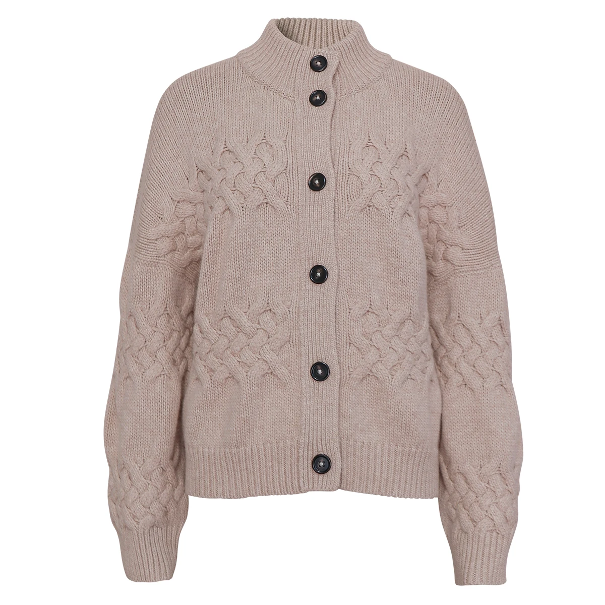 BC952 เสื้อกันหนาวขนสัตว์บริสุทธิ์หนาสําหรับสุภาพสตรีถักขนสัตว์ 100% ถักเสื้อสเวตเตอร์ถักเสื้อผ้าหรูหรา