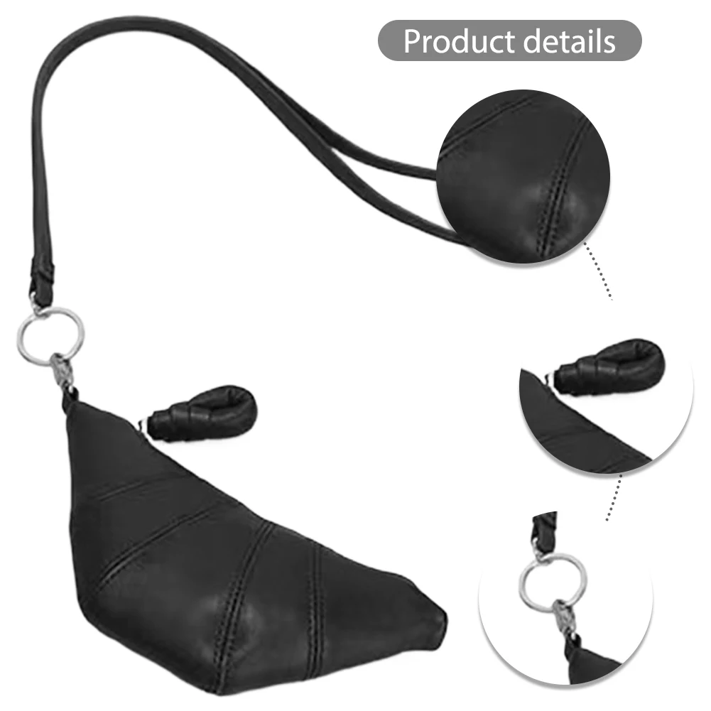 

Women Mini Croissant Bag Fashion Lipstick Bag Solid Color Neck Dumpling Bag PU Leather Small Storage Bag for Outdoor Travel