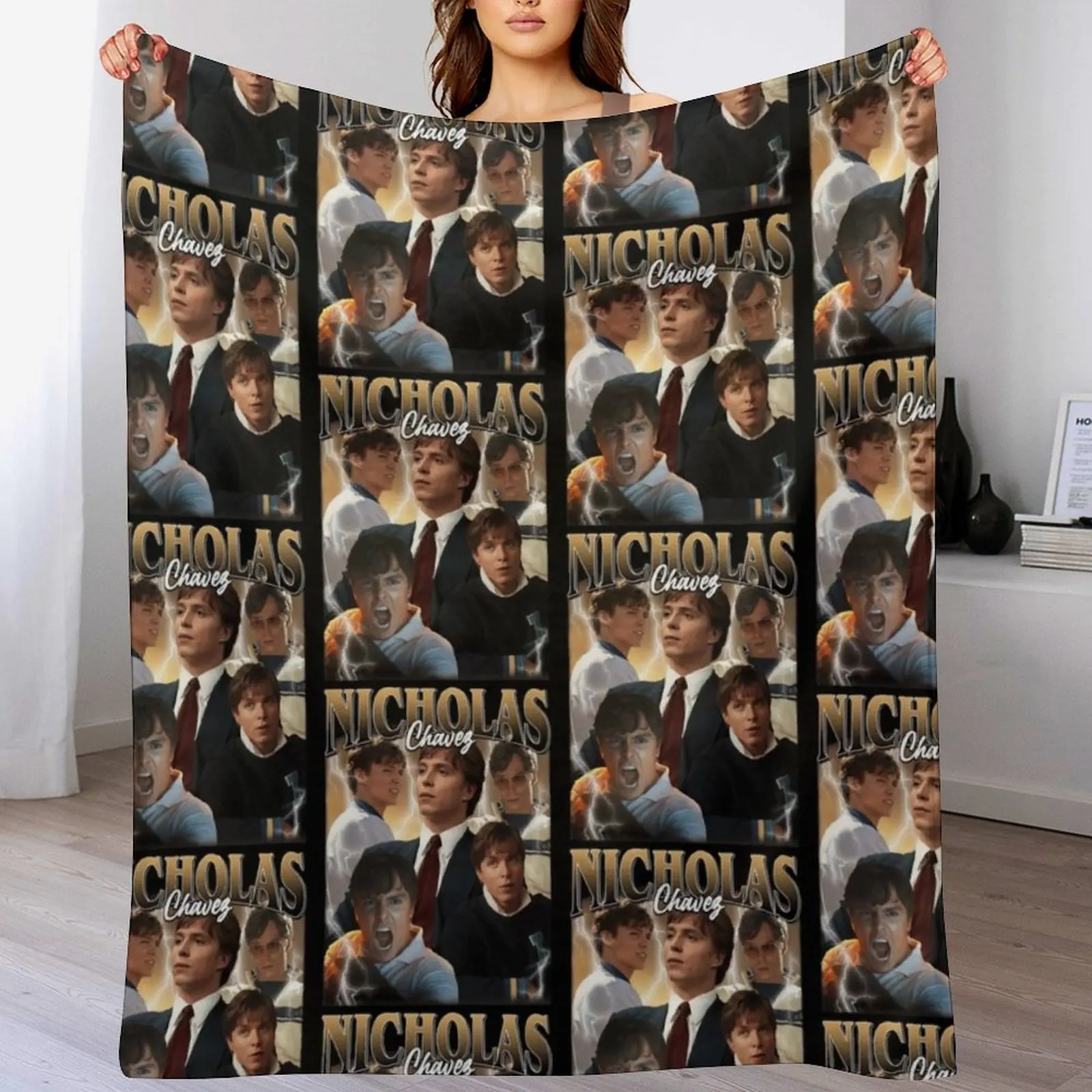 

Nicholas Chavez Retro Vintage 90s Throw Blanket Luxury St Shaggy Blankets