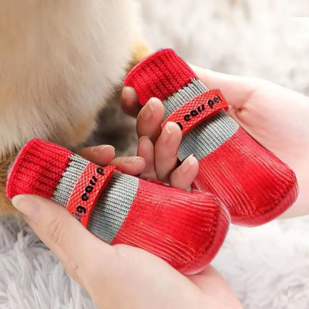 Waterproof Puppy Socks Shoes Spring Anti-dirt Teddy Foot Cover Pet Bibear Soft Sole Does Not Fall Off Foot Joint Protective Cove