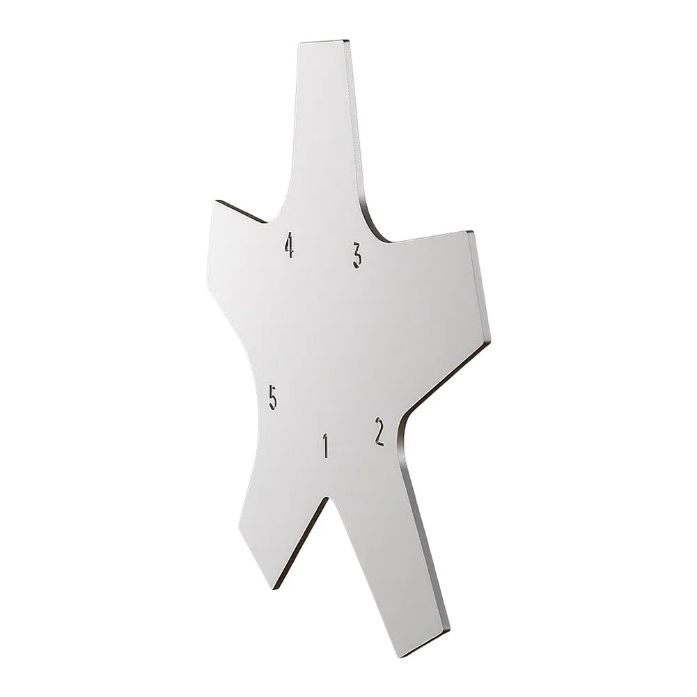 Stainless Steel Star Shaped Curve Ruler for Corner Radius Transfer and Replication on Walls Ceilings and Floors