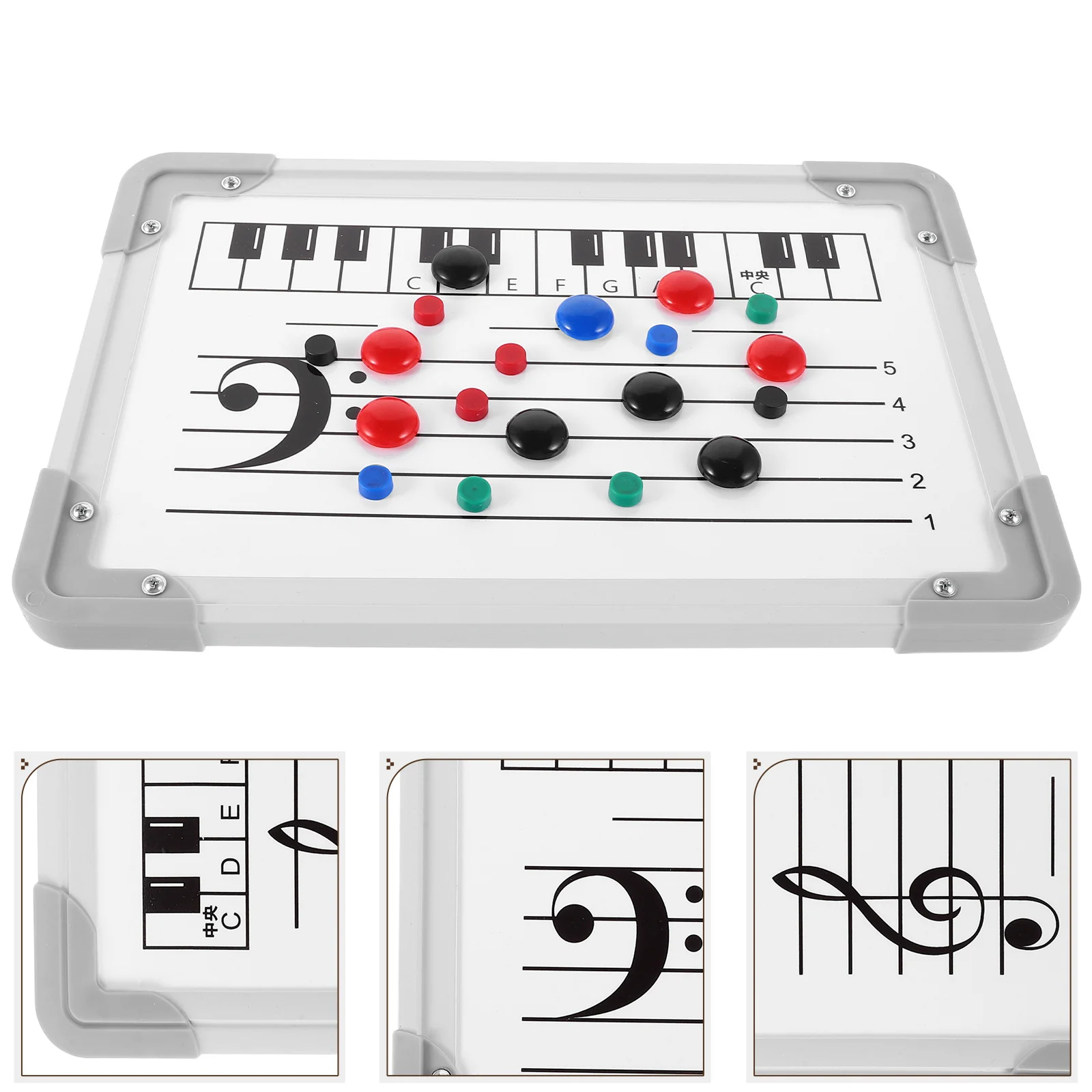 

Music Whiteboard Double-Sided Magnetic Dry Erase Board High Low Notes Teaching Tool for Piano Learning Home Classroom