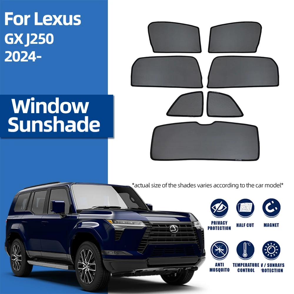 

For Lexus GX 550 GX550 2024 2025 Magnetic Car Sunshade Shield Front Windshield Curtain Rear Side Baby Window Sun Shade Visor