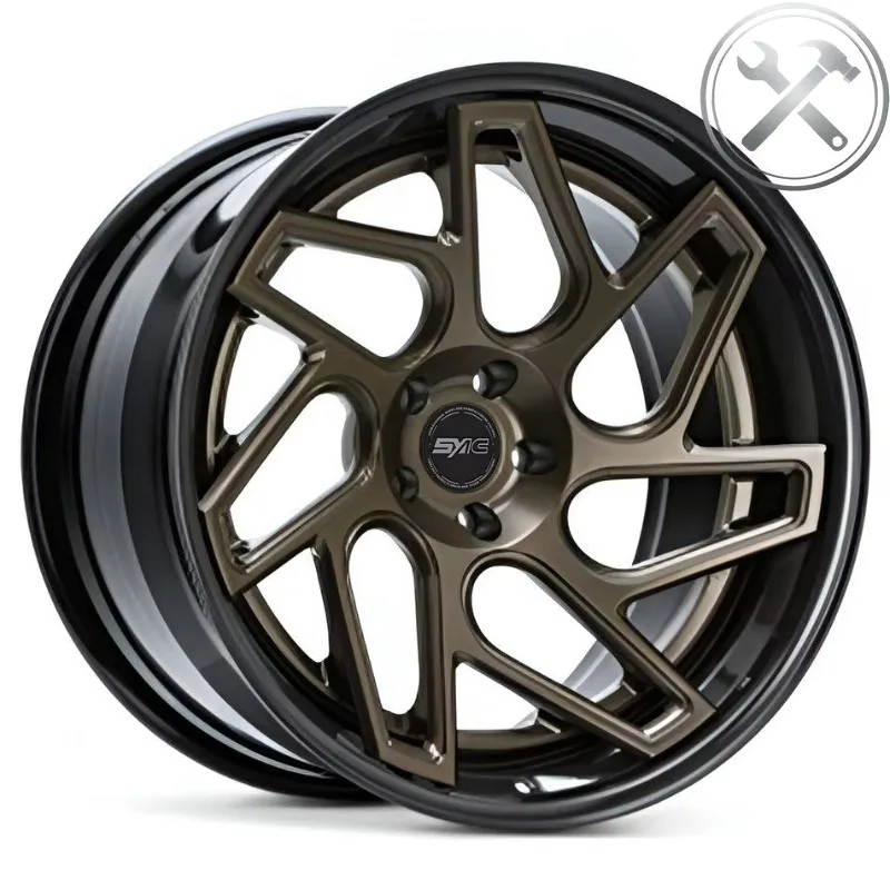 

2 Piece Deep Concave Custom Polished Two-piece 18 19 20 21 22 23 24 Inch Forged Passenger Car Wheel Hub Auto Refit Rims