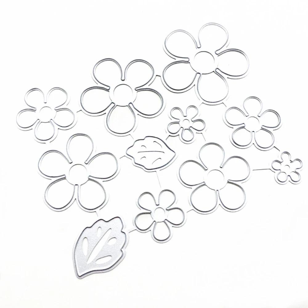 Petals Metal Cutting Dies Cut Die Mold Wedding Flower Border Scrapbook Paper Craft Knife Mould Blade Punch Stencils Dies