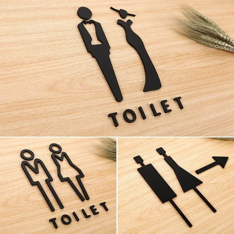 

Men's and Women's Restroom Door Sign Toilet Sign Wc Signage Shopping Mall Office Buildings Door Plates Reminder Indicator Plaque