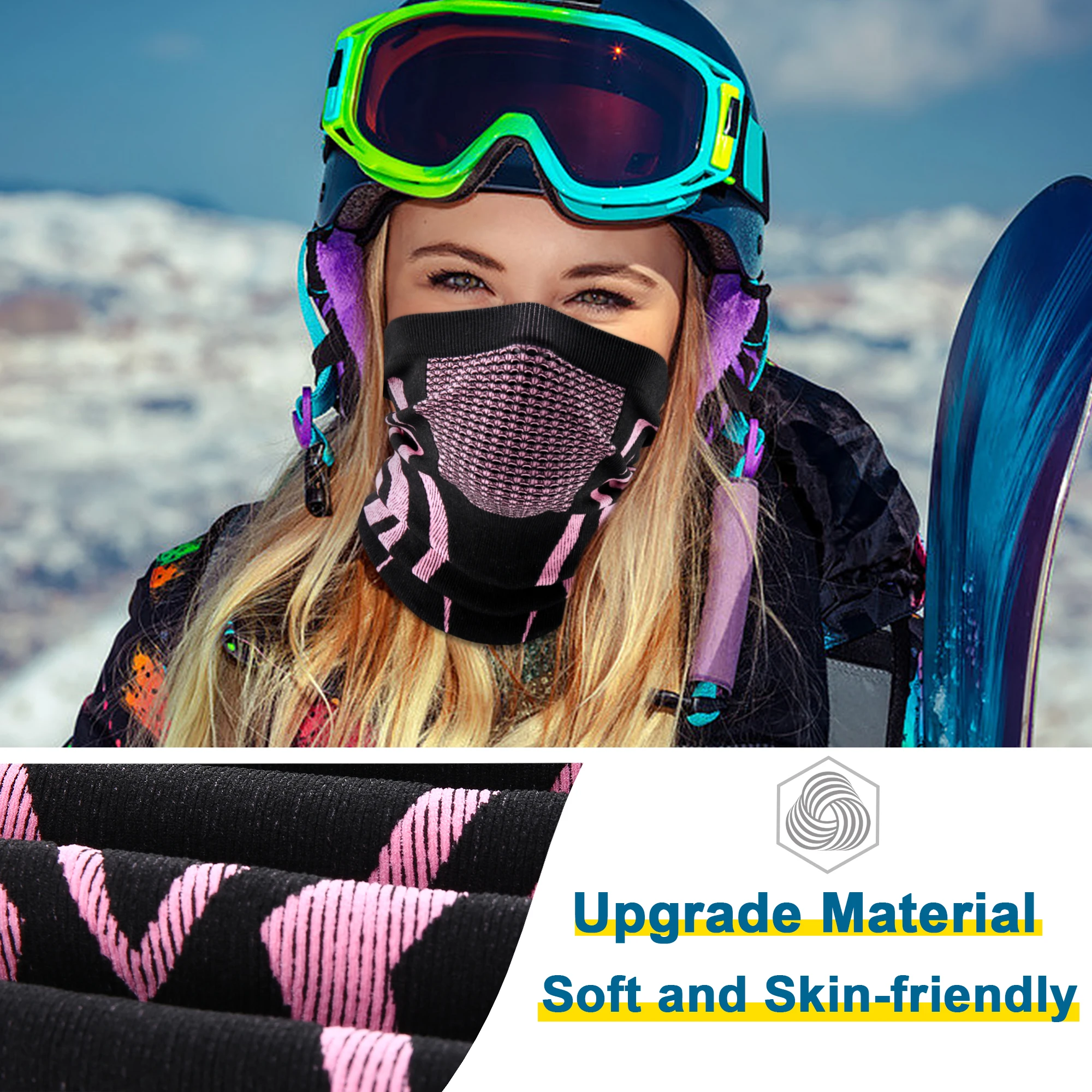 Winter Hiking Tube Scarf Face Bandana Thermal Ski Mask Printed Sport Cycling Neck Warmer Cover Gaiter Women Men Breathable Masks