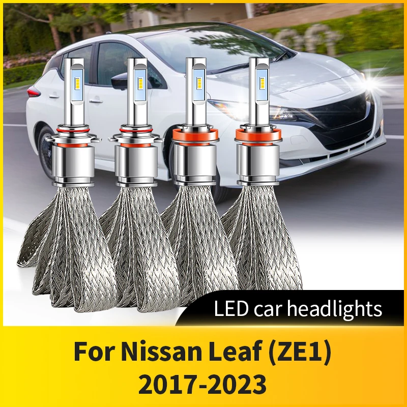 

H11 Car LED Headlight lights Hi/Lo Beam 9005/HB3 9600LM 96W CSP Fanless With Canbus H11 Fog Lamps For Nissan Leaf ZE1 2017-2023