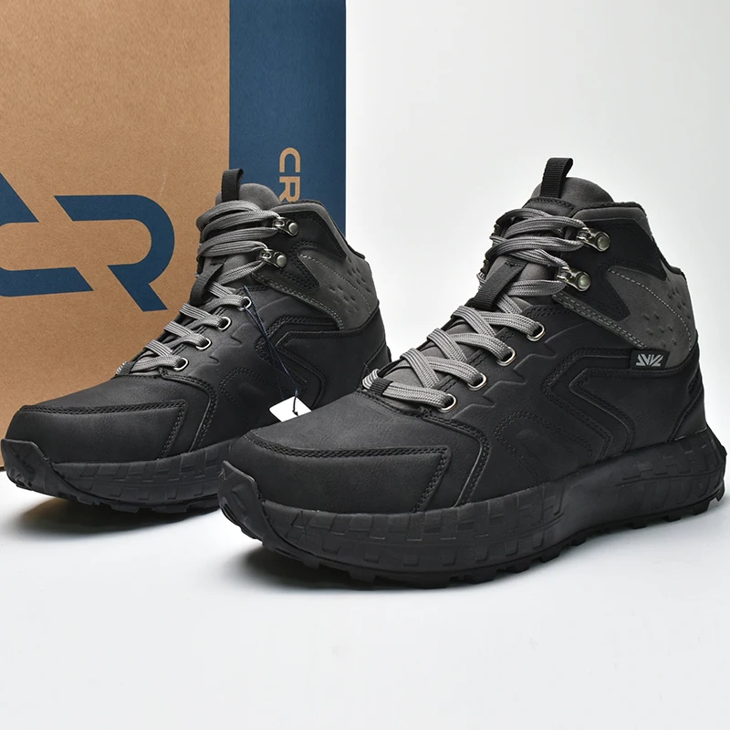 

Warm Fce Lined Snow Boots Anti-Cold Anti-Slip Wear-Resistant Mid-Cut Outdoor Hiking Mountain Climbing Boots for Men