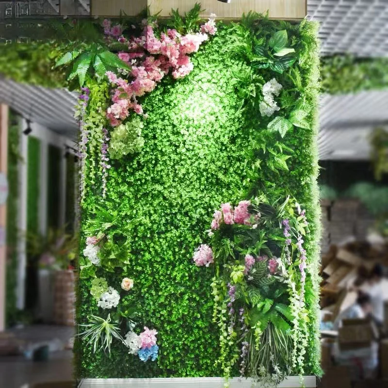 3d neue 50*100cm künstliche Pflanze Rasen Gras Wand paneel Hochzeit Hotel Hintergrund subtropische Pflanze Garten dekoration – Detail 3