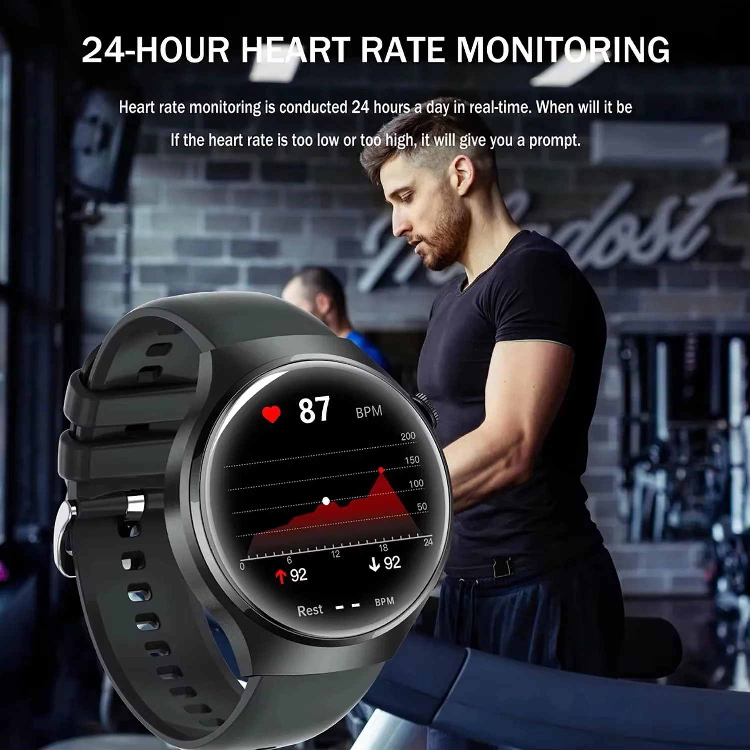 Nowość od DAORKOW 2025 GPS NFC Smartwatch Męski Ekran AMOLED 360*360 Pomiar Tętna Połączenia Bluetooth Wodoodporny Smartwatch Sportowy dla Mężczyzn