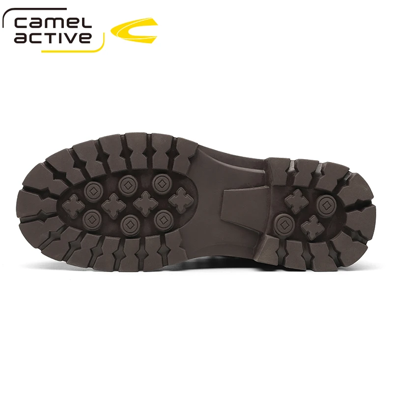 Camel Active New Natural Wool Men Winter Shoes Warmest Genuine Leather Handmade Men Winter Snow Boots