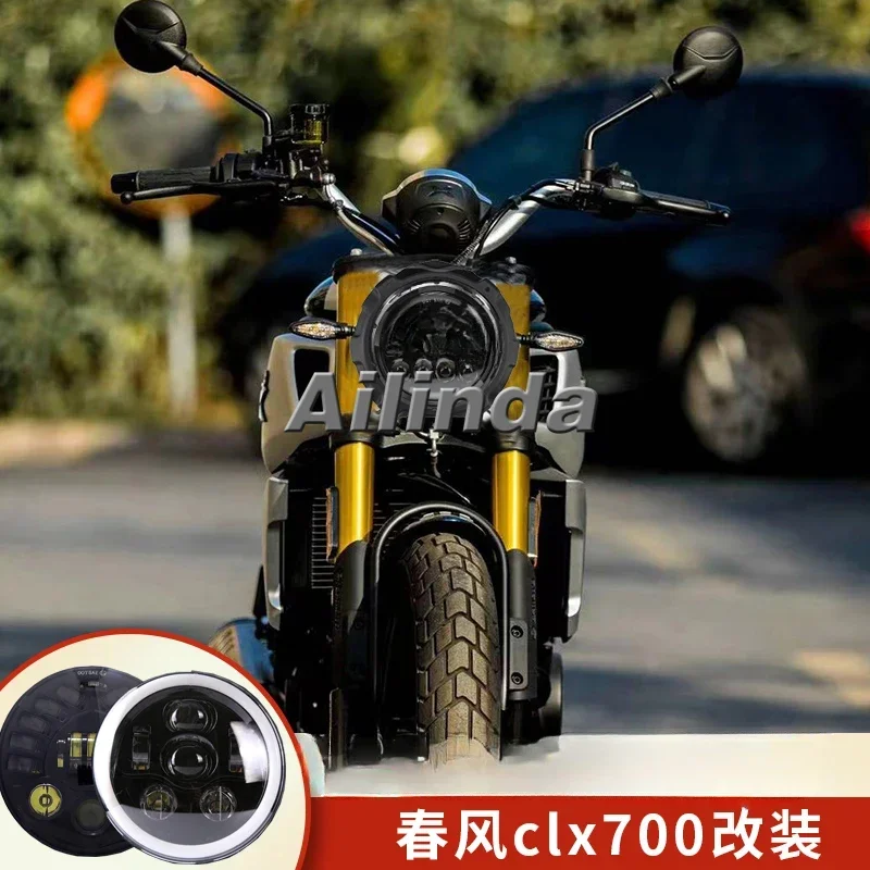 Applicable à la modification de la moto Chunfeng XLC700, assemblage Sunshine Sports Round Light, modification LED Sunshine