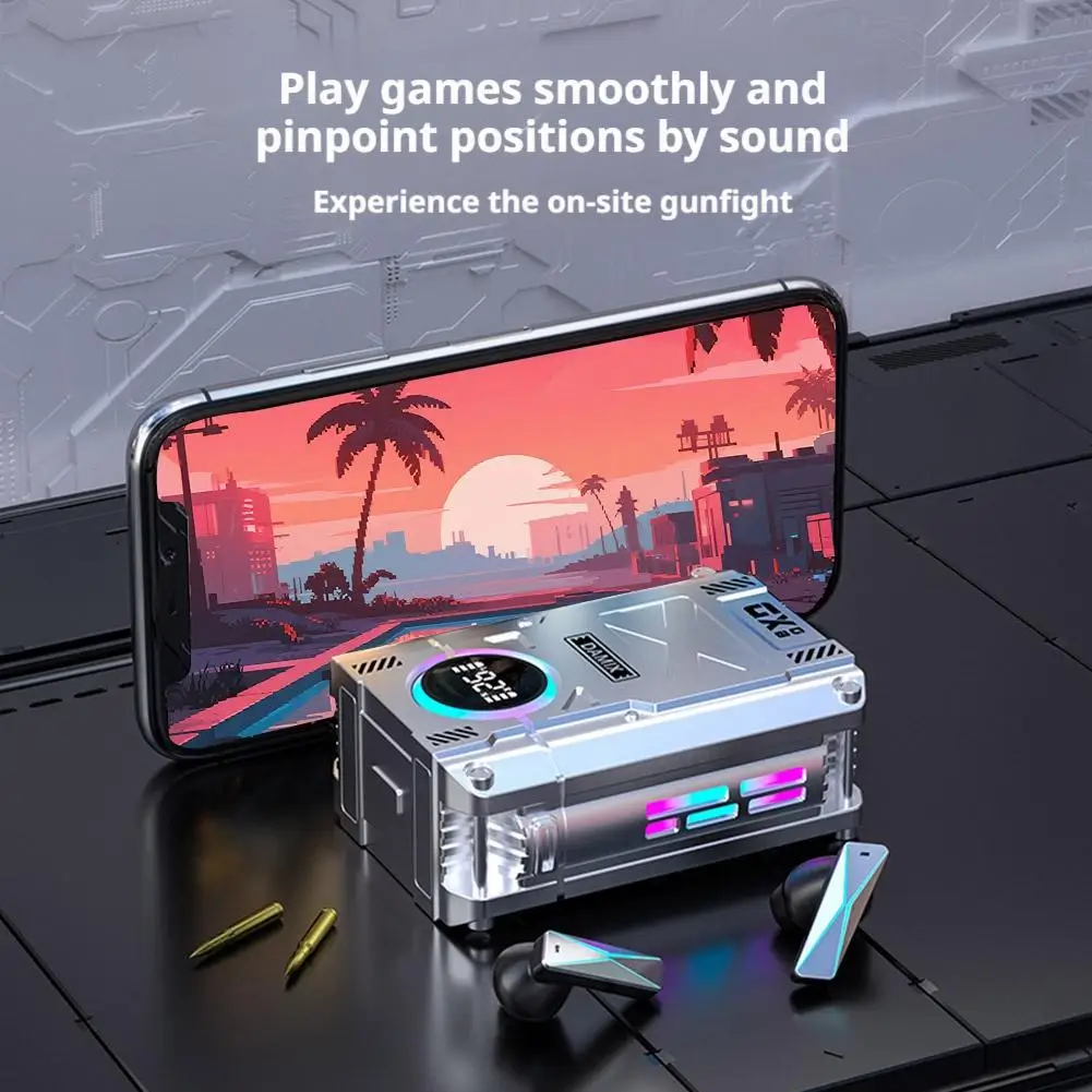 Bluetooth Earphones In Ear Mechanical Mecha Battery Battery 5.3 Long Ultra Wireless Bluetooth Display Life A2V7