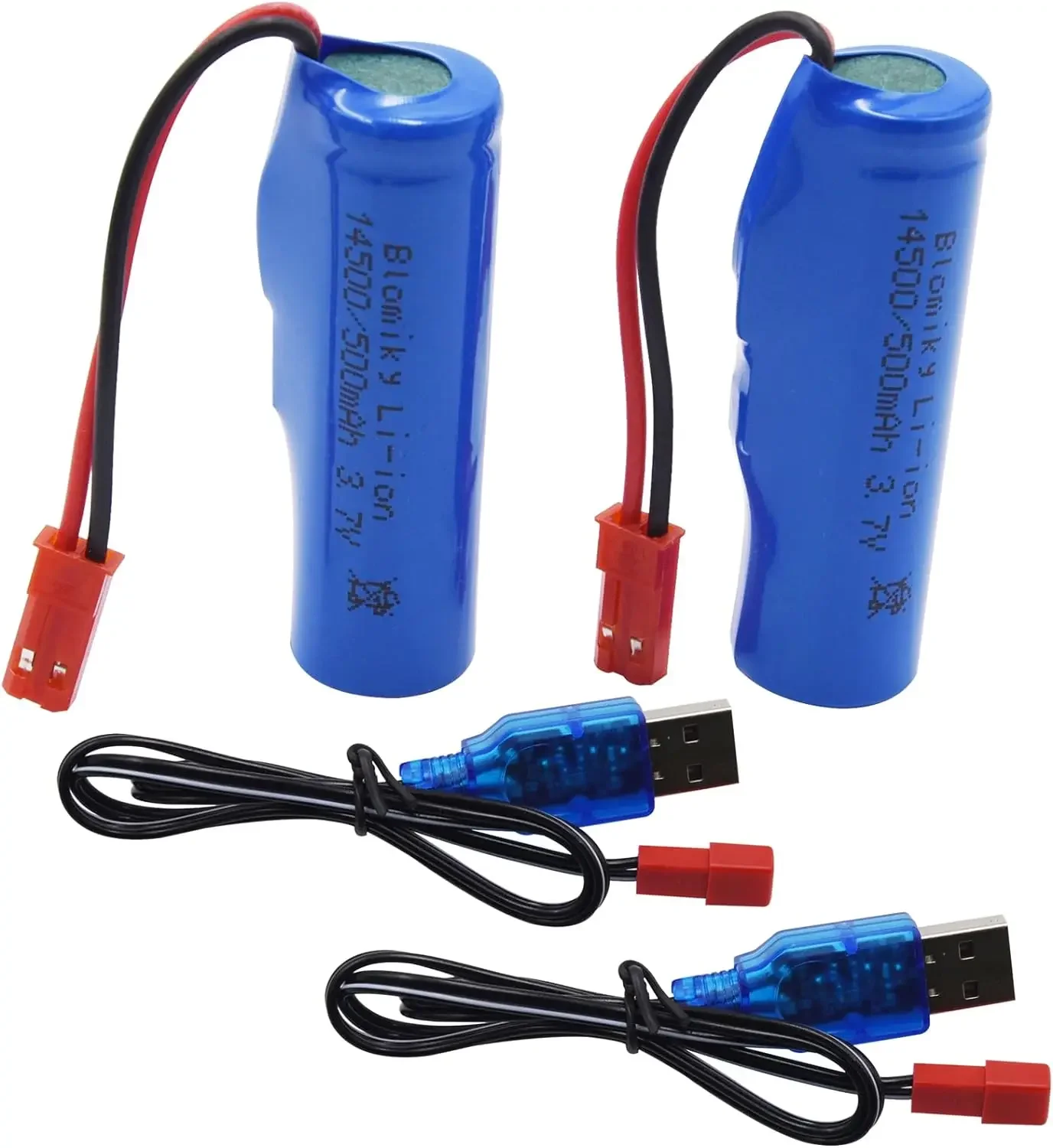 3.7V 500mAh 14500 akumulator litowo-jonowy wtyczka JST i kabel do ładowarki USB do samochodów budowlanych Huina 1337 1338 RC 1337