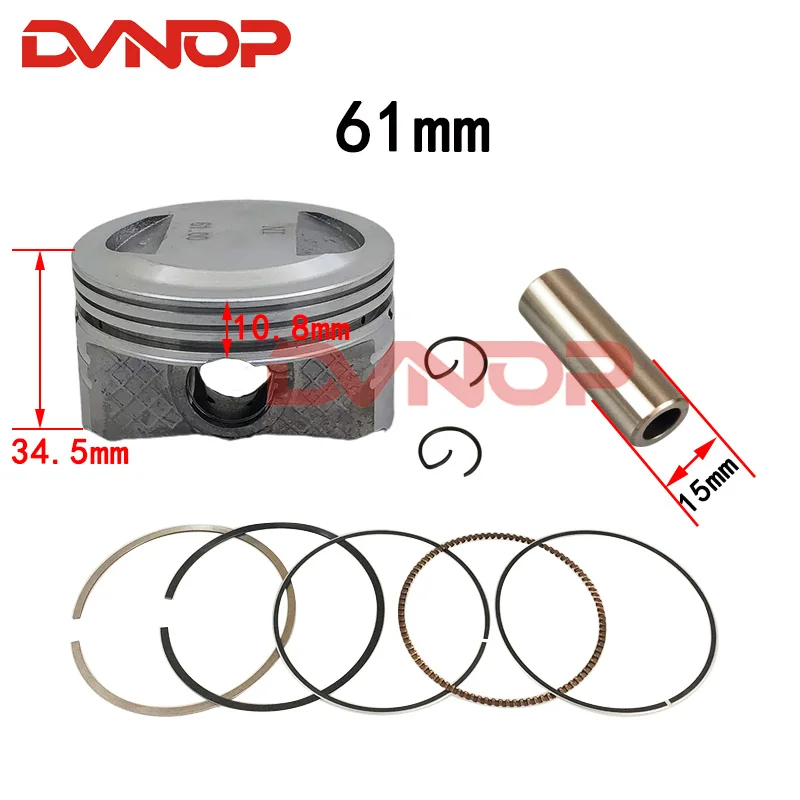 61mm Cylinder piston ring Kit For MAJESTY125 SMAX125 YP125 ZF125T 61mm Big Bore Water Cooling Tuning Racing Set Smax Majesty 125