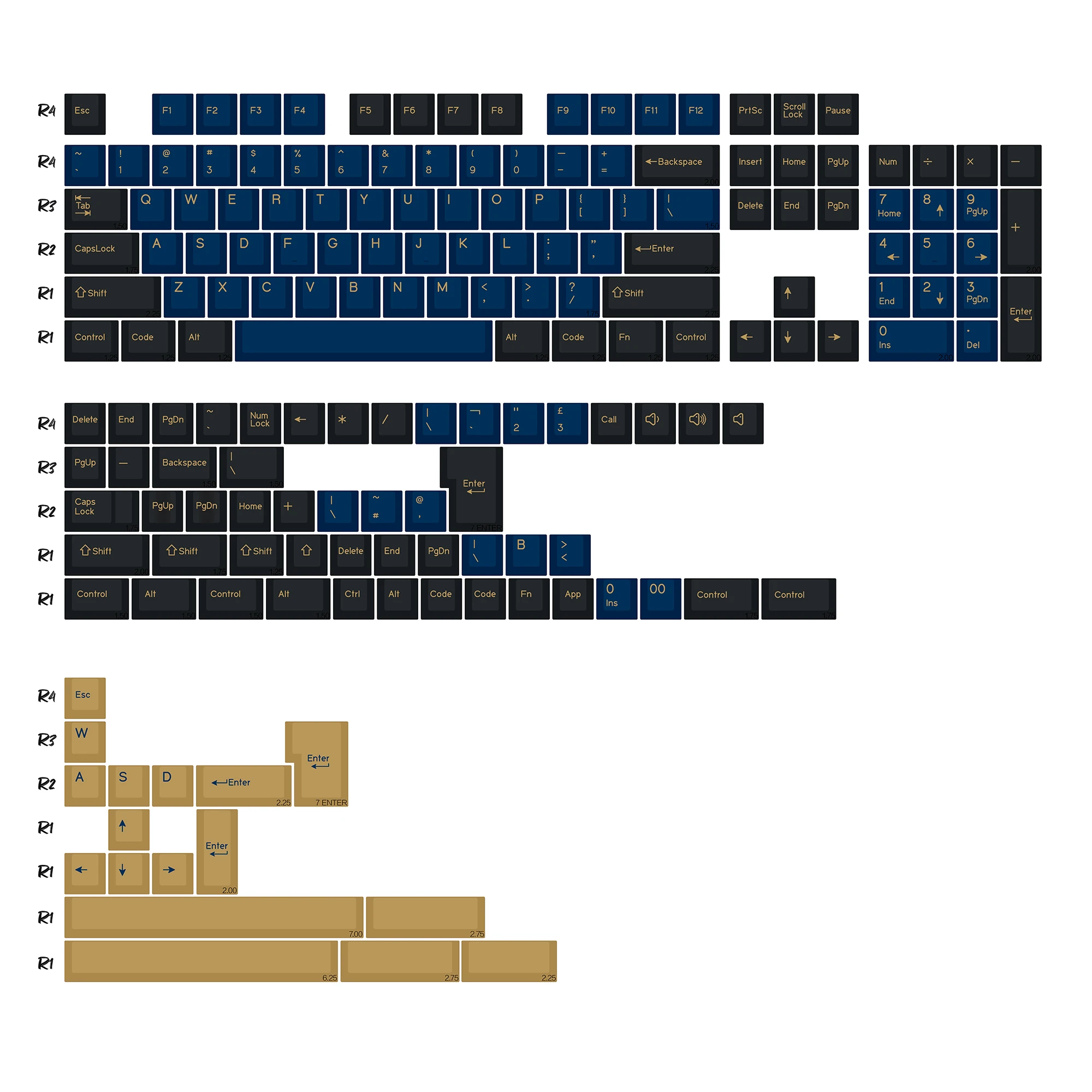 KBDiy 174 toetsen Retro GMK Botanische PBT Keycap ISO Double Shot Cherry Profile Key Caps voor MX Switches Gaming Mechanisch toetsenbord