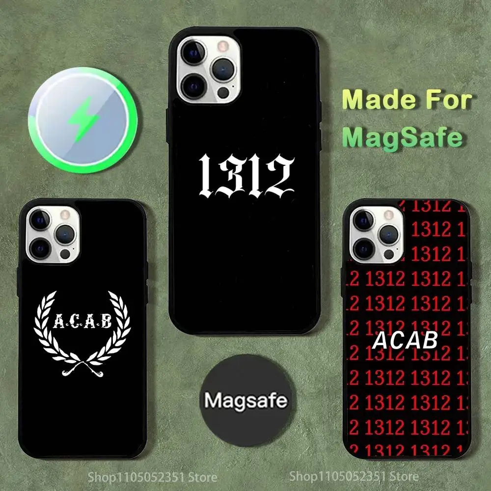 

Acab Ultras Phone Case For iPhone 16,15,14,13,12,11,Pro,Max,Plus,Mini,SE4,E Magnetic Magsafe Wireless Charging