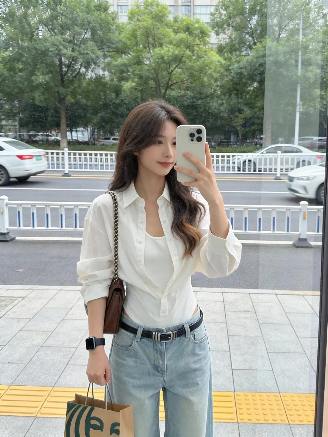 

Белая женская блузка больших размеров с длинным рукавом, приталенная, с эффектом двухслойности, в корейском стиле, для офиса и повседневной носки, летняя, модная, с завышенной талией