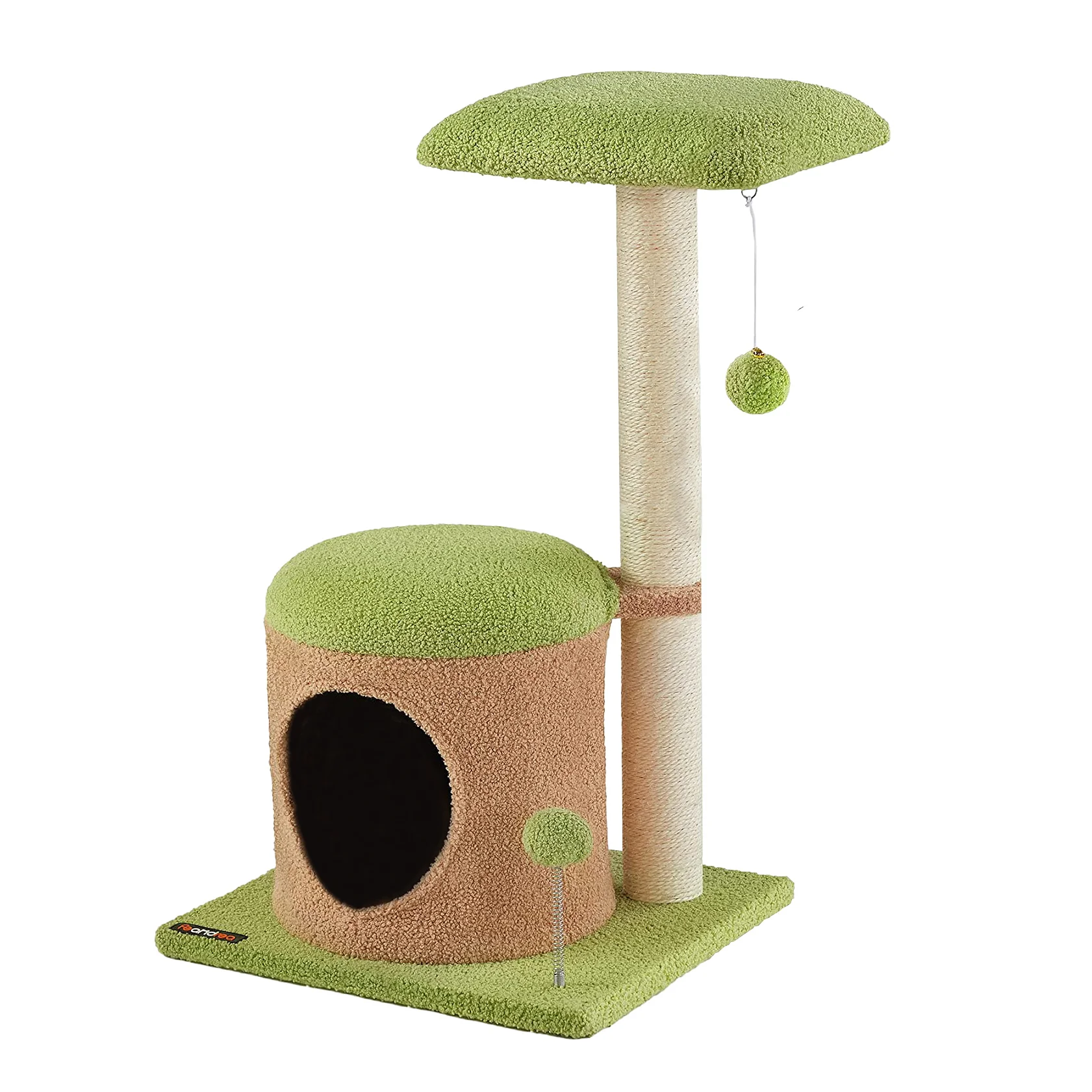 

Cute Cat Condo Kitten Tree Scratching Tower With Sisal Posts Perches Houses For Cat Jump Platform Activity Center Play Toy