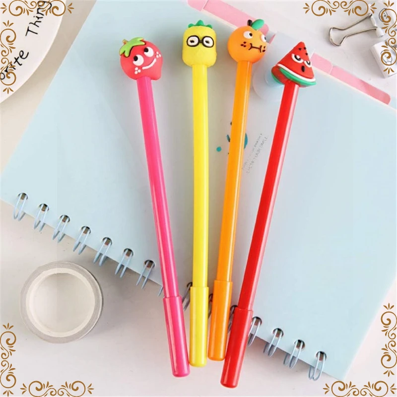 Imagem -05 - Lollipop Gel Canetas para Estudantes Canetas Criativas dos Desenhos Animados Cute Fruit Material de Escritório Artigos de Papelaria 36 Pcs Novidade