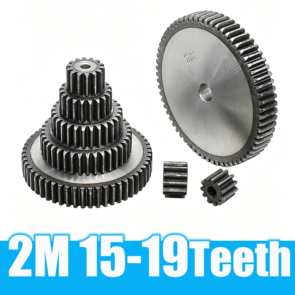 

1Pc 2M Spur Gear 15T 16T 17T 18T 19T Straight Tooth 45# Steel Precision Machined Bore Industrial Transmission Gear for Machinery