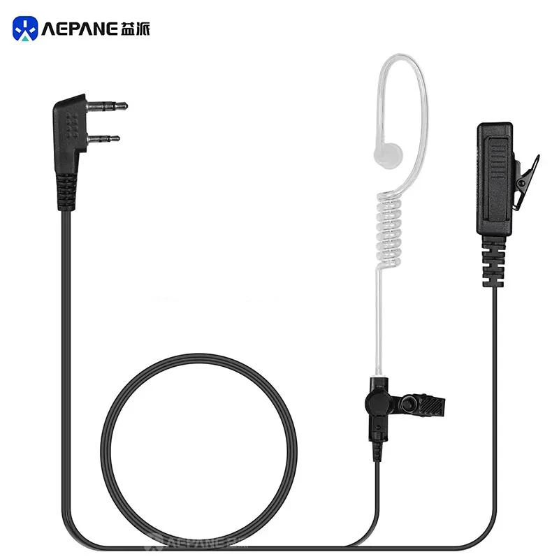

Universal Covert Acoustic Tube Walkie Talkie Fbi Earpiece Surveillance Headset with Mic Compatible for Walkie Talkie