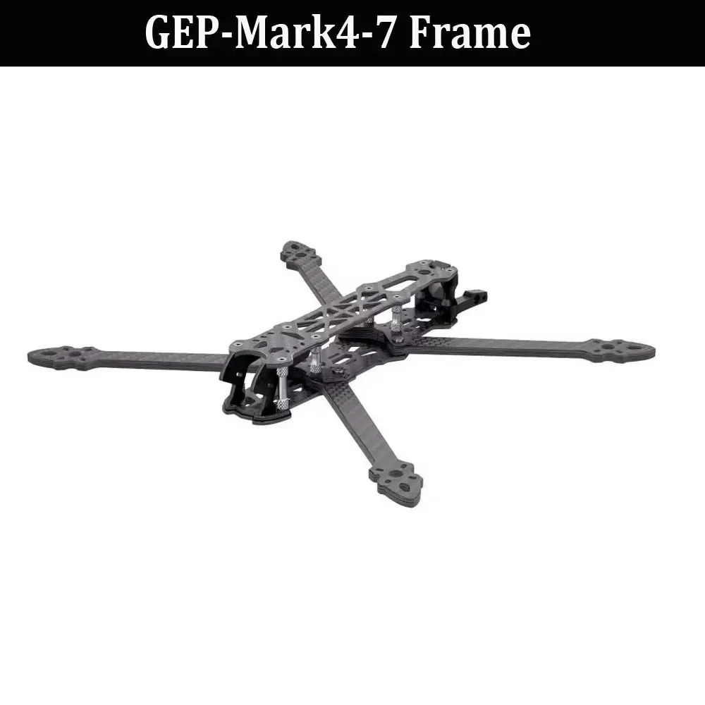 ชุดโครงสร้างโดรน GEPRC Mark4 ขนาด 7/8 นิ้ว ทำจากคาร์บอนไฟเบอร์ความแข็งแรงสูง สำหรับการแข่งขัน FPV และโดรนแบบฟรีสไตล์ โครงสร้างควอดคอปเตอร์ที่ทนทาน