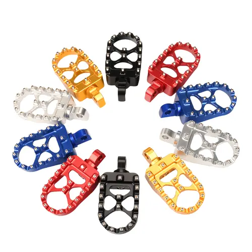 Motorcycle Foot Pegs MX Wide Fat Footrests Pedals W/Shifter Pegs For Harley Sportster XL 883 1200 Dyna Street Bob Bobber Custom - Image 3